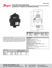 Thumbnail of document Manual - WVT Vertical Water Meter